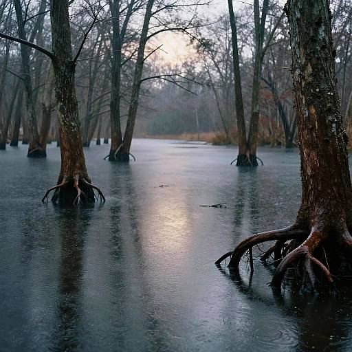Surreal Marshy Wetlands Dreamscape