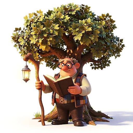 Gentle Oak Mentor in Pixar Style