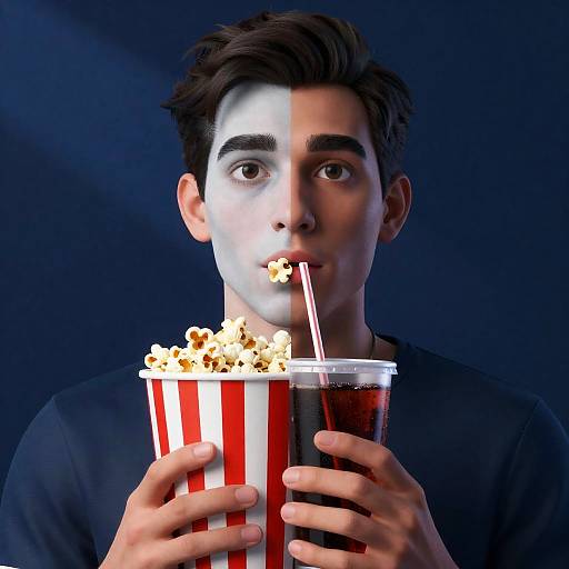 Duality of Snack Lovers in Digital Art