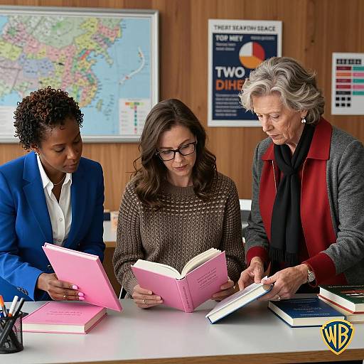 Diverse Women Collaborating at a Desk