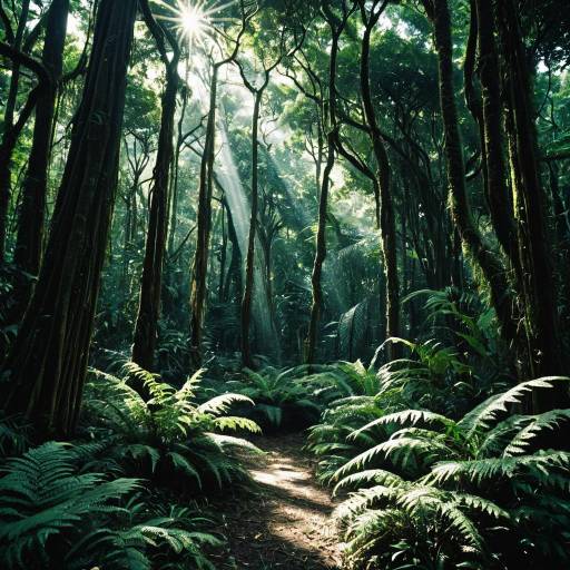 Lush Jungle with Dappled Light Effects