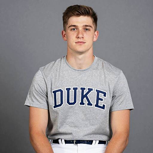 Young Man in Duke Shirt Portrait