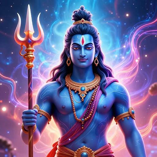 Futuristic Lord Shiva AI Visualization