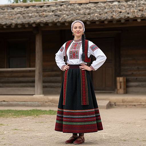 Woman in Traditional Rural Dance Costume