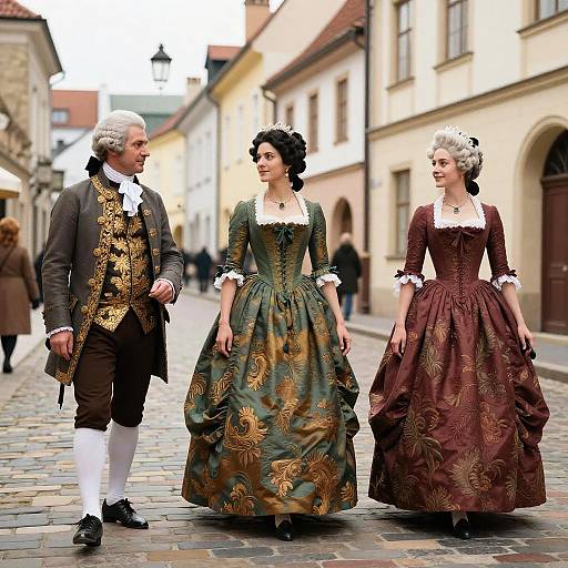 1750s European Fashion Street Scene