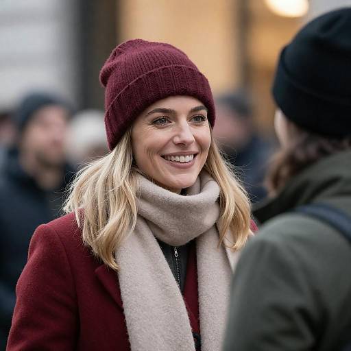Warm Portrait of Two Smiling Women