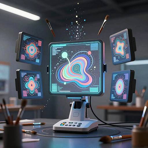 Futuristic AI Art Machine