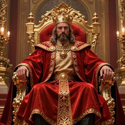 Regal Figure on Ornate Throne