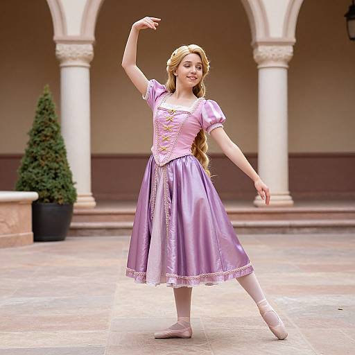 Rapunzel-Inspired Pink Dance Dress