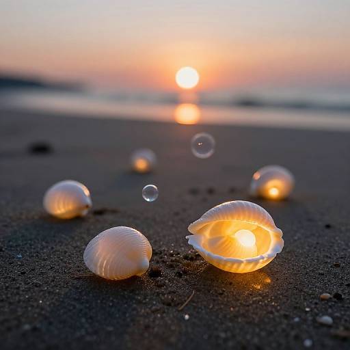 Luminous Shells and Bubbles at Sunset