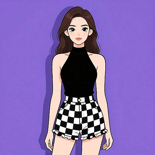 Chic Woman in Minimalist Outfit