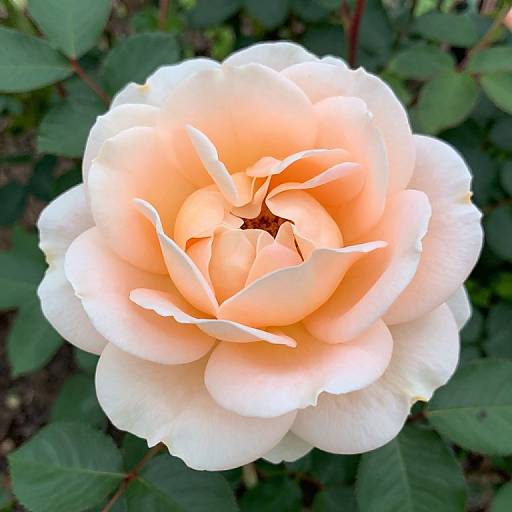 Peach and Cream Blossoming Rose