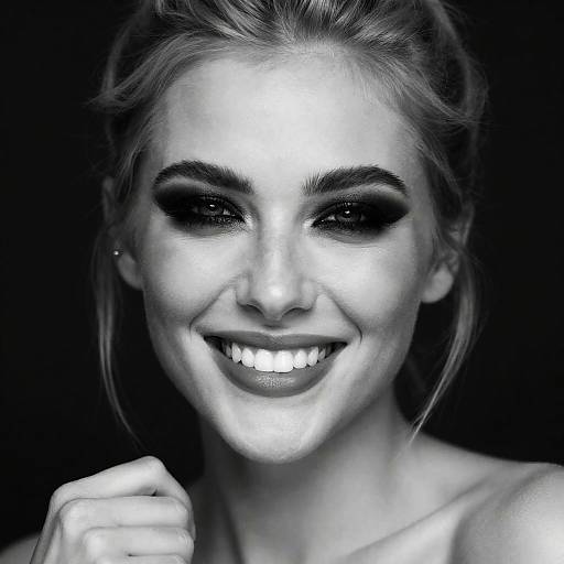 Mysterious Woman with Dramatic Makeup