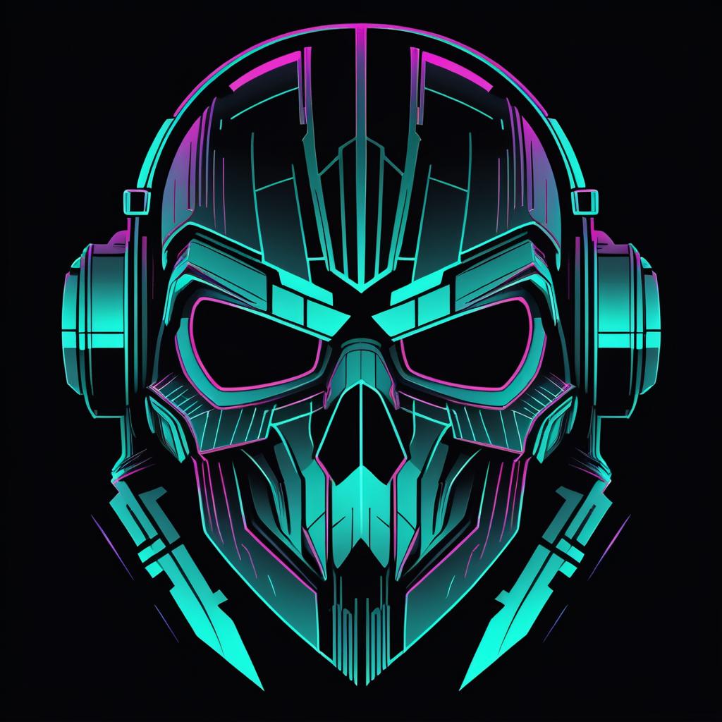 Bold Cyberpunk Skull Design for Sloth