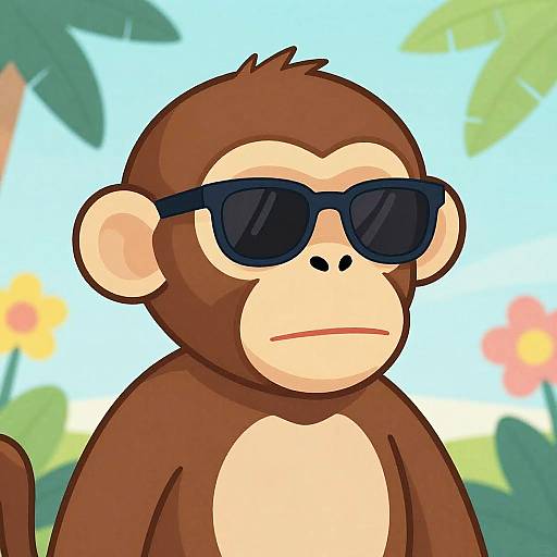 Stylized Cartoon Monkey Avatar
