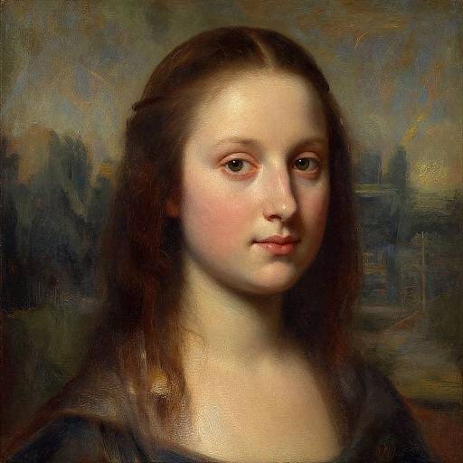 Timeless Elegance in Classical Oil Portrait