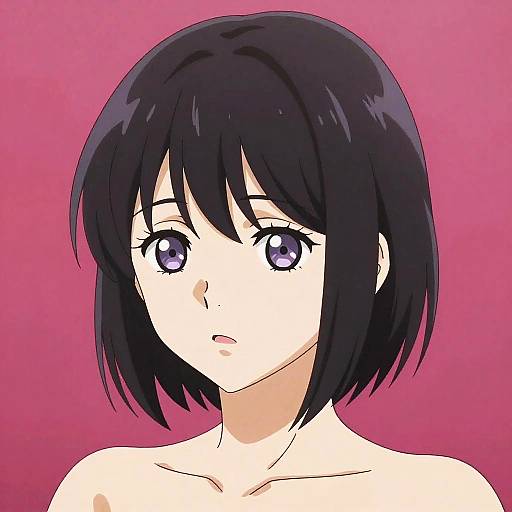 Sleek Short Bob Anime Hairstyle