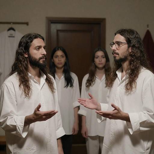 Gathering in a Dimly Lit Room