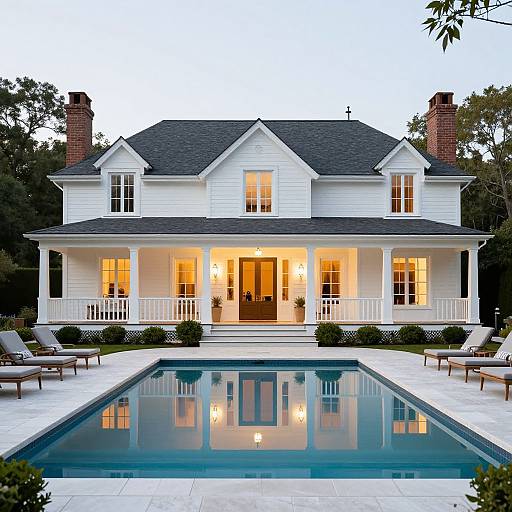 Elegant French Country Pool House