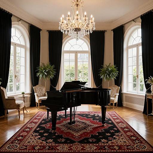 Elegant Sunlit Room with Grand Piano
