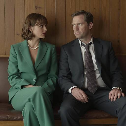 Intense Portrait of Two People in Suit