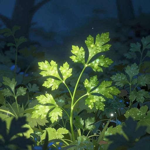 Magical Parsley Spirit in Twilight Garden