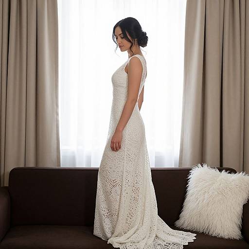 Elegant Woman by Bright Window