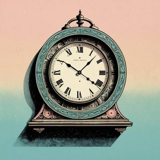 Surreal Pastel Clock Illustration