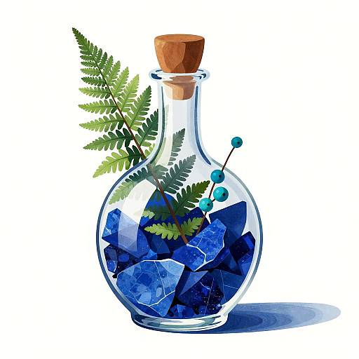 Contemporary Sapphire Glass Still-Life