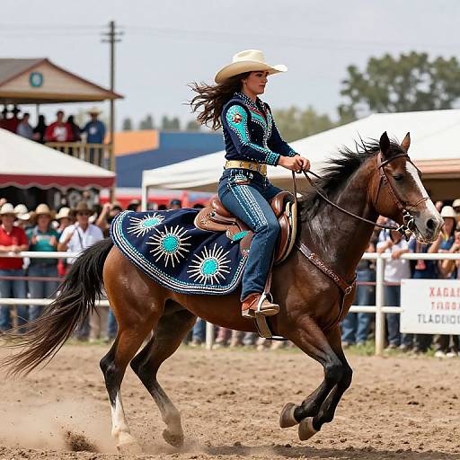 Bold Western Dress at Rodeo Festival