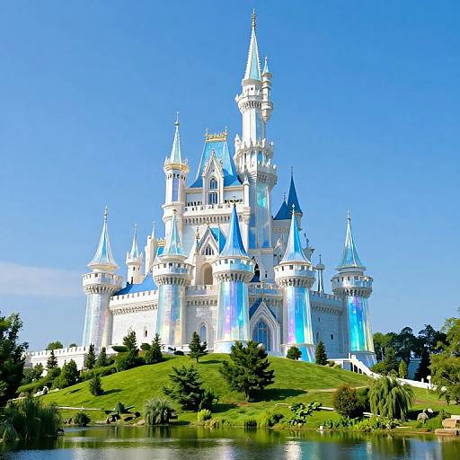 Ultra-Realistic Iridescent Fantasy Castle