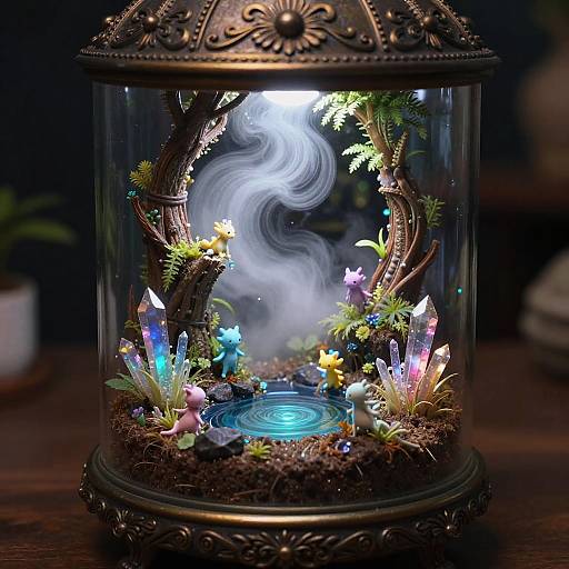 Fantasy Terrarium with Magical Elements