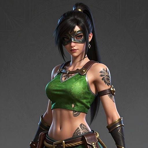 8K Ultra-Realistic Akali Ninja Portrait