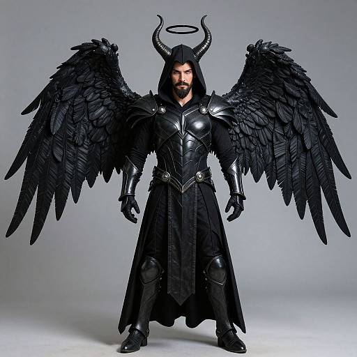 Dark Angel Man in Armor Costume