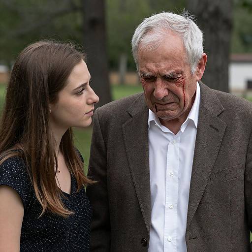 Emotional Portrait of Pain and Compassion