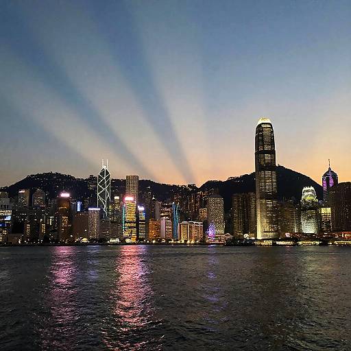 Neon Sunset Over Edob SyFy Cityscape