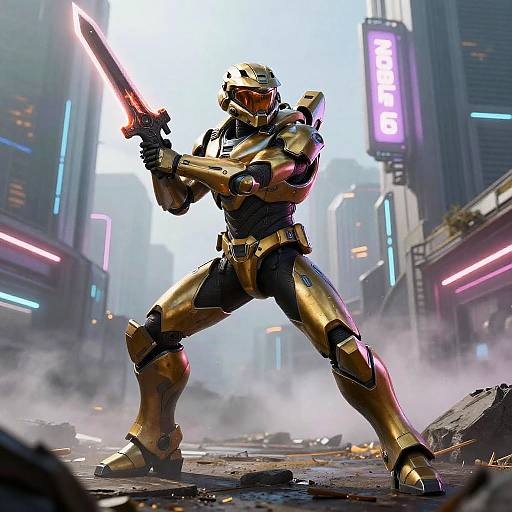 Noble 6 Spartan in Futuristic Combat