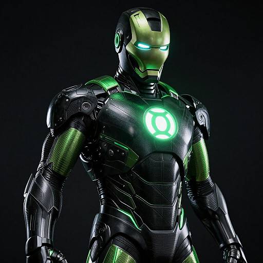 Futuristic Iron Man Green Lantern Suit