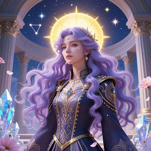 Surreal Portrait of Selene in Fantasy