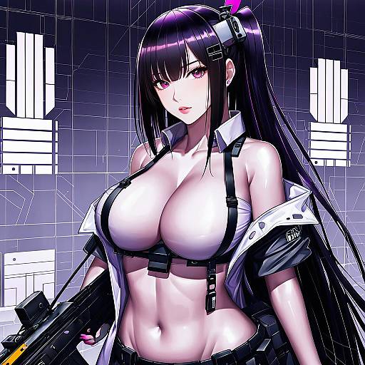 Illustration of Architect (girls' frontline), girls' frontline in the style of Kutan