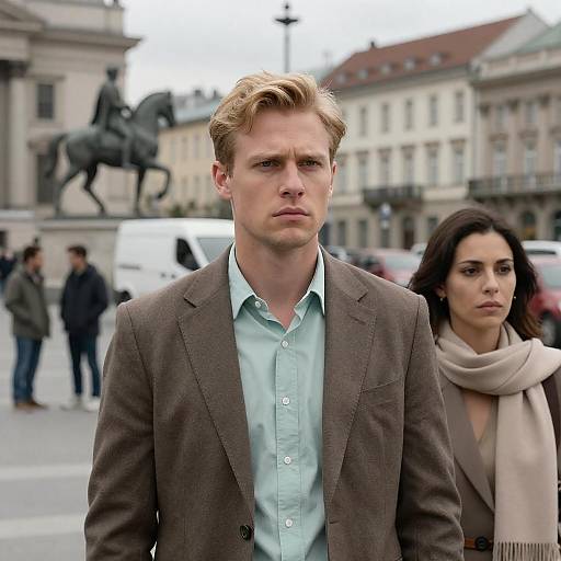 Urban Square Portrait of a Couple