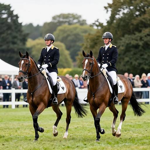 Ceremonial Riders Galloping at Battle Proms