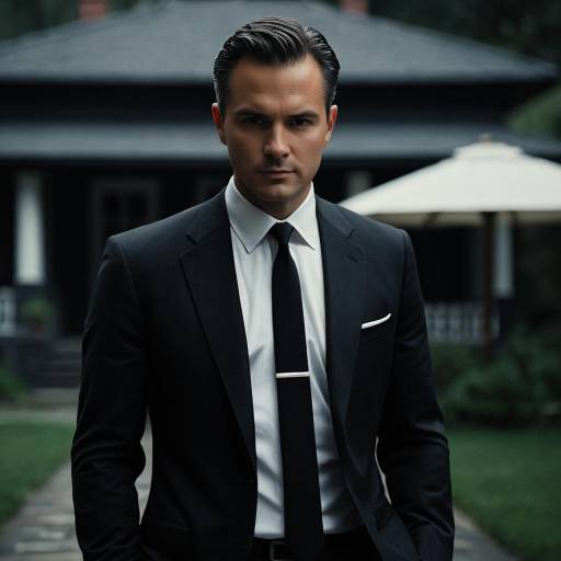 Benoît in Tailored Dark Suit Portrait