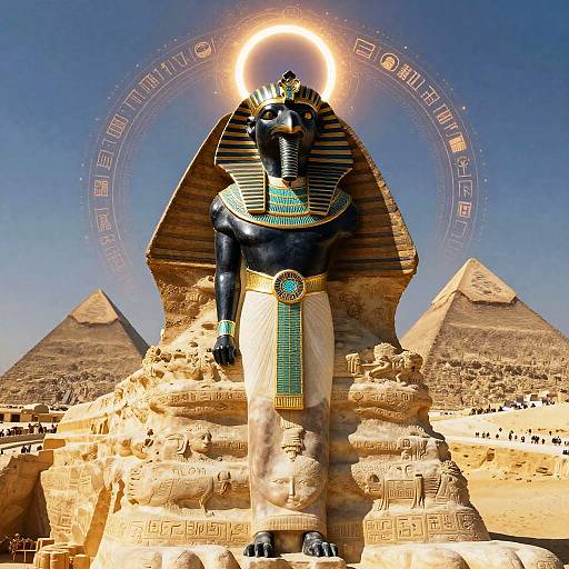Raven Egyptian God as Divine Guardian