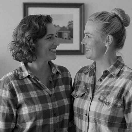 Two Friends in Plaid: A Cozy Moment