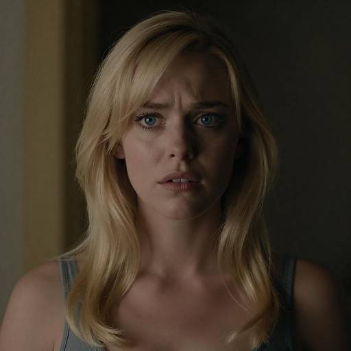 Blonde Woman with Intense Gaze