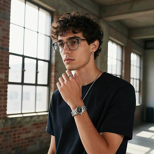 Editorial Portrait in Industrial Loft