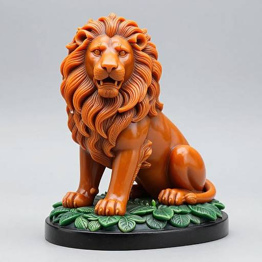 Detailed Sculpted Lion Figurine