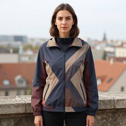 Stylish European Woman in Cityscape