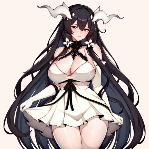 Illustration of Anchorage water oni, kantai collection in the style of Varniskarnis